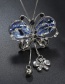 Fashion X020003 Sparkling Diamond Butterfly Tassel Pendant Necklace