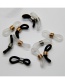 Fashion Black Silver Non-slip Silicone Glasses Chain