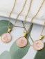 Fashion Pink-z Stainless Steel Round Shell 26 Letter Necklace