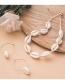 Fashion S020026 Conch Woven Necklace And Earring Set