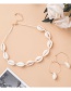 Fashion S020026 Conch Woven Necklace And Earring Set