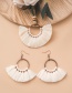 Fashion S020013 Geometric Fan-shaped Tassel Necklace And Earrings Set
