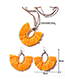 Fashion S020017 Geometric Fan-shaped Tassel Necklace And Earrings Set