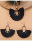 Fashion S020008 Geometric Fan-shaped Tassel Necklace And Earrings Set