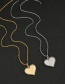 Fashion 3.0*60 Twist Chain Gold Zircon And Diamond Heart-shaped Twist Chain Necklace