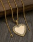Fashion 3.0*70 Square Pearl Gold Double Layer Micro Diamond Love Heart Twist Chain Necklace