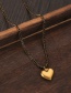 Fashion Cross Rice Bead Necklace Stainless Steel Rice Bead Stitching Peach Heart Cross Necklace