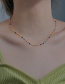 Fashion Style 1 Color Stainless Steel Colorful Rice Bead Necklace