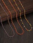 Fashion Color Stainless Steel Color Tassel Rice Bead Necklace