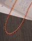 Fashion Red Stainless Steel Color Tassel Rice Bead Necklace