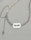 Fashion Steel Color Blade Pearl Arrow Stitching Y-shaped Necklace