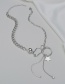Fashion Steel Color Hollow Circle Five-pointed Star Chain Stitching Necklace