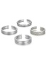 Fashion Convex Pattern Open Ring Steel Color Titanium Steel Winding Pattern Open Ring