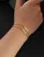 Fashion Gold Color 2006 Titanium Steel Vintage Chain Splicing Bracelet