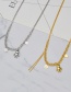 Fashion Steel Color Bear Love Tassel Smiley Face Chain Stitching Necklace