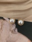 Fashion Gold Color +white Pearl Alloy Ear Studs