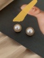 Fashion Gold Color +white Pearl Alloy Ear Studs