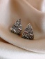 Fashion Gun Black Water Drop Geometric Diamond Earrings
