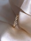 Fashion Gold Color Woven Twisted Open Zircon Ring