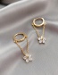 Fashion Gold Color Flower Alloy Earrings
