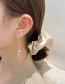 Fashion Gold Color Cross Long Fringed Pearl Full Diamond Earrings