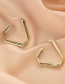 Fashion Gold Color Alloy Irregular C-shaped Earrings