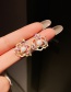 Fashion Gold Color Pearl Flower Stud Earrings