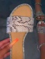 Fashion Leopard Flat Leopard Printed Rhinestone Sandals And Slippers