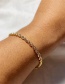 Fashion Steel Color 16cm Stainless Steel Gold-plated Twist Chain Bracelet