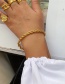 Fashion Gold Color 18cm Stainless Steel Gold-plated Twist Chain Bracelet