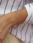 Fashion Steel Color 4mm-16.5cm Stainless Steel Gold-plated Chain Bracelet