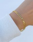 Fashion Gold Color 8mm-19cm Stainless Steel Gold-plated Chain Bracelet