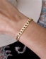 Fashion Gold Color 8mm-19cm Stainless Steel 14k Gold Plated Chain Bracelet