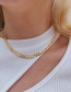 Fashion Gold Color-8mm-50cm Stainless Steel 14k Gold Plated Snake Bone Chain Necklace