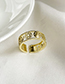 Fashion Golden Alloy Smile Ring