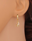 Fashion 3# Copper Plated 20k Gold Golden Leopard Earrings