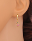 Fashion Maple Leaf Copper Micro-inlaid Colorful Zircon Maple Leaf Earrings