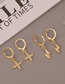 Fashion Star Copper Plated 19k Gold Star Earrings