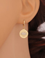 Fashion Eye Eyes Copper Plated Real Gold Earrings