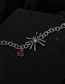 Fashion Silver Color Spider Gem Necklace