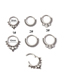 Fashion 1#-8mm Zircon Inlaid Closed Ring Nose Ring