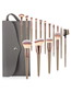 Fashion 15 Branch-big Mac-brown Gold Set Of 15 Beauty Makeup Brushes