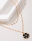 Fashion Gold Color Metal Dripping Windmill Multilayer Necklace