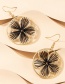 Fashion Gold Color Hollow Woven Flower Earrings