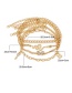 Fashion Gold Color Alloy Snake-shaped Butterfly Lock Anklet Set Of 4