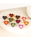 Fashion 2# Drop Oil Double Love Ring