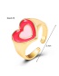 Fashion 7# Drop Oil Double Love Ring