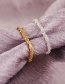 Fashion Silver Color Plain Ring Diamond Necklace