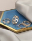 Fashion Gold Color Hollow Twist Diamond Ring 4-piece Set