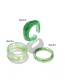 Fashion Green Geometric Resin Open Ring